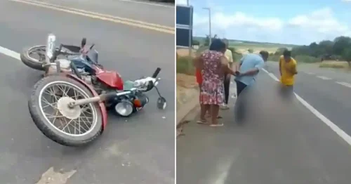 Motociclista é arrastado e morre em acidente na BR-135