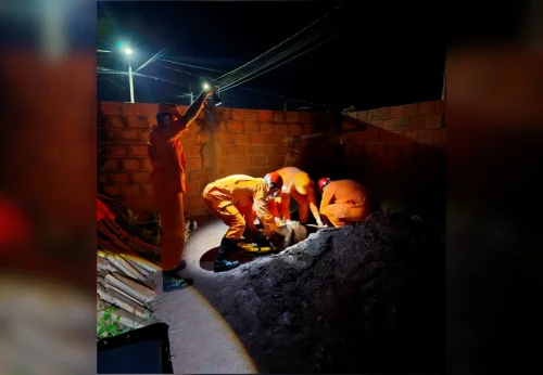 Jovens caem em poço de 6 metros em Gurupi e se seguram em cabo de energia para sobreviver