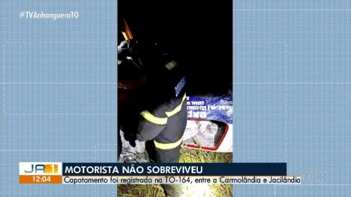Jovem de 27 anos é encontrado morto após carro capotar na TO-164 em Tocantins