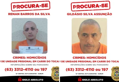 Fuga de serial killer em presídio do TO já soma mais de 120 horas sem recaptura