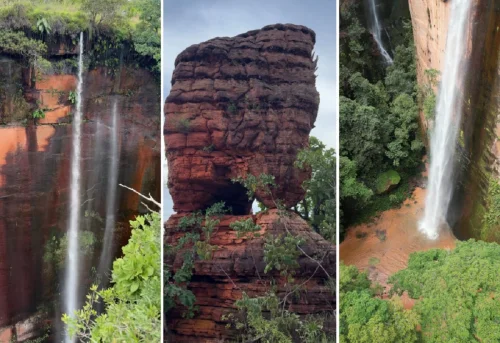 Cânion Encantado atrai turistas no TO com trilhas, cachoeiras e paredões de 75m