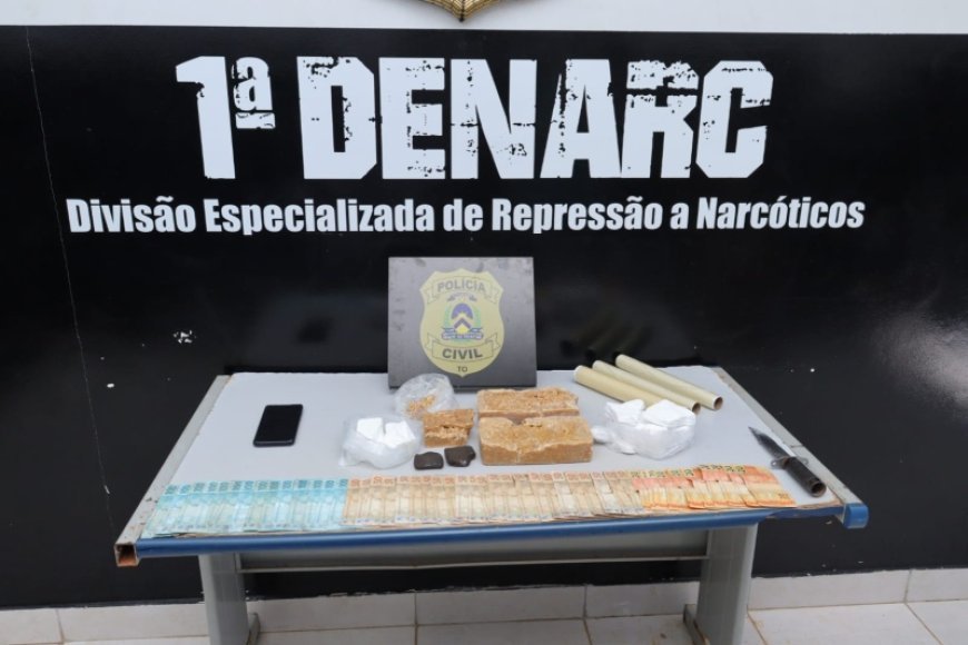 Prisão em flagrante por tráfico de drogas em Palmas [Título]