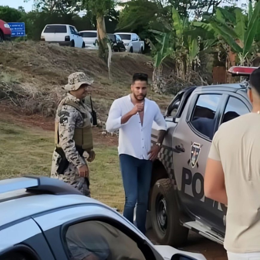 Influenciador Fábio Oliveira Neto é detido pela polícia por crime de desobediência