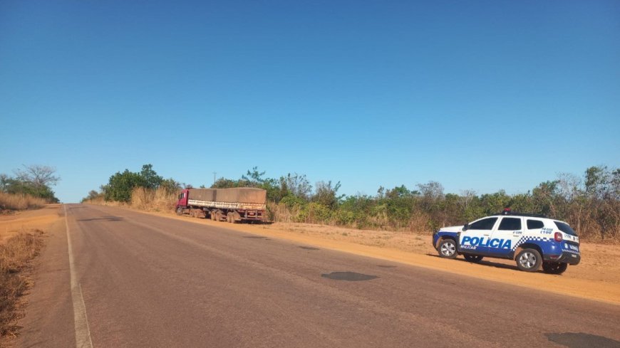 Caminhão carregado de soja é roubado e casal é feito refém em Chapada de Natividade, Tocantins