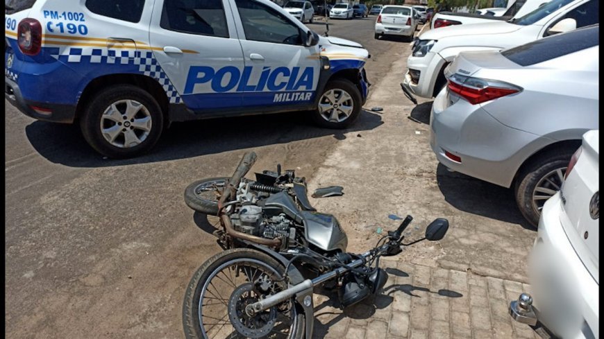 Jovem é preso em Porto Nacional após acidente em que empinava moto