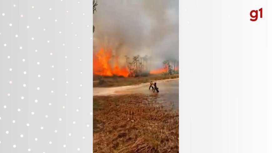 Incêndio atinge Lagoa da Serra em Rio da Conceição: paisagem turística prejudicada