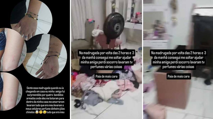 Influencer Yrla Lima revela detalhes chocantes do arrastão em sua casa: Veja imagens